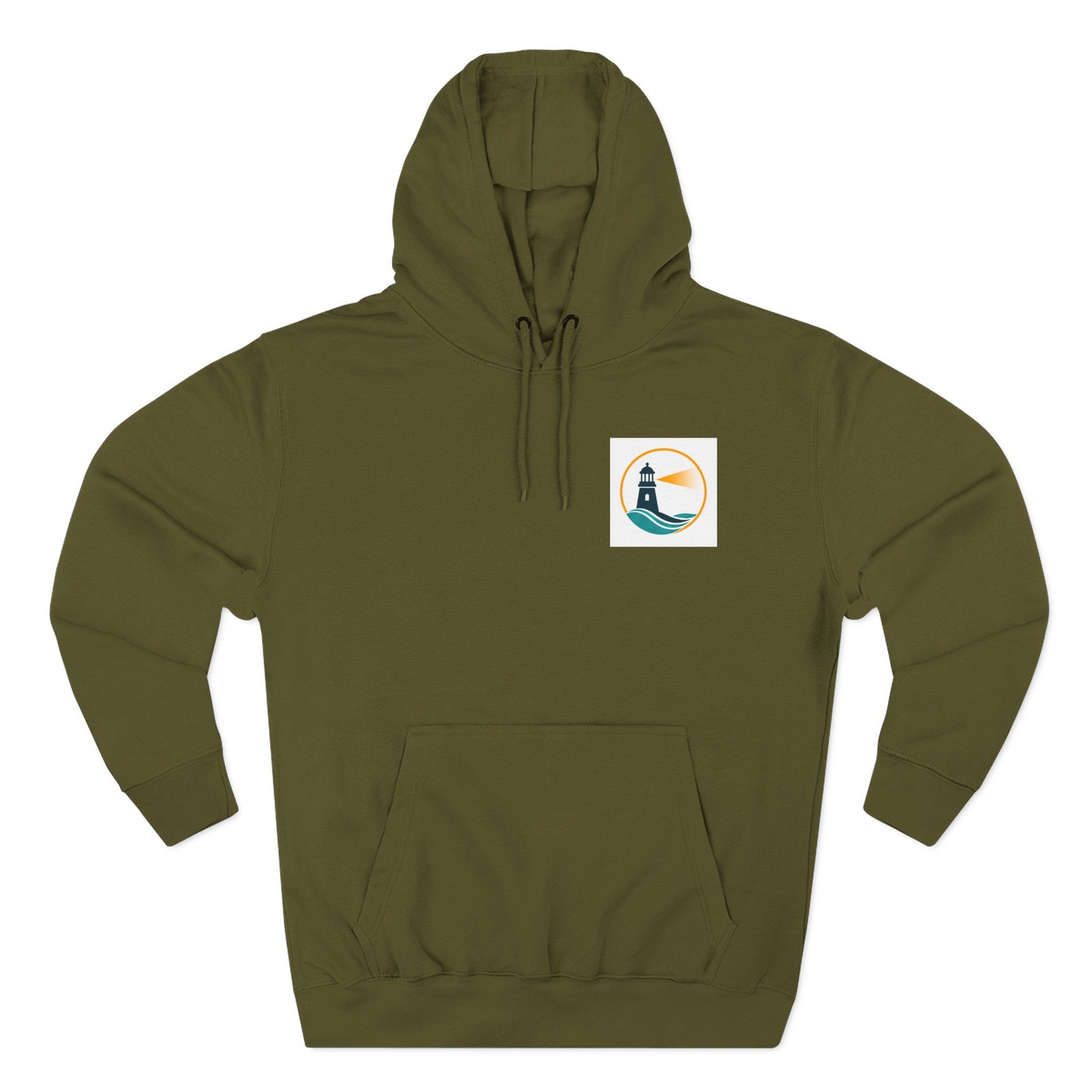 Lighthouse Wave -huppari — Minimalistinen rannikkoteemainen fleece - Image 9