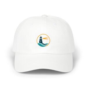 Dad Cap — merihenkinen majakalla koristeltu baseball-lippis