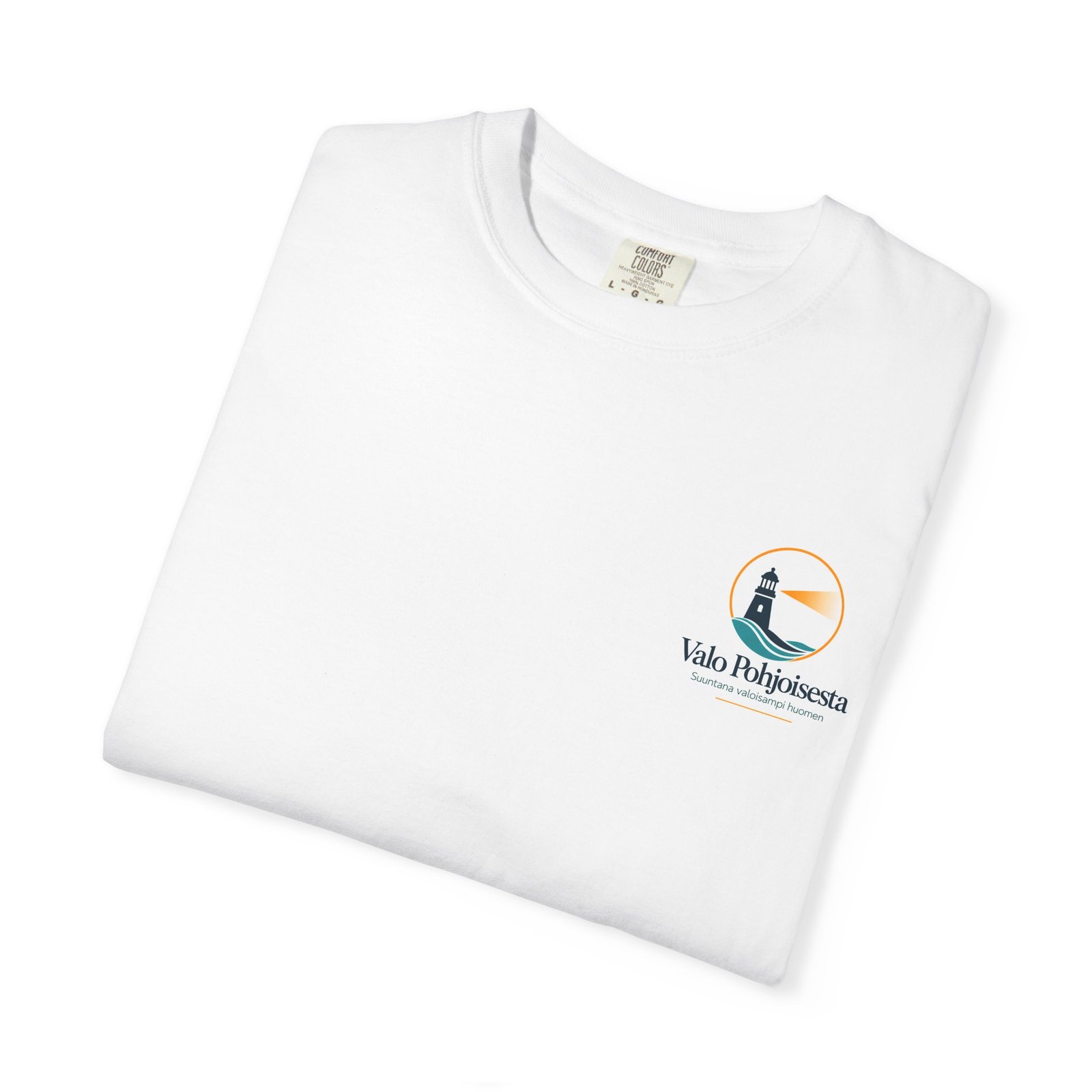 Lighthouse Coast Pocket T-paita — merihenkinen aaltoaiheinen T-paita - Image 3