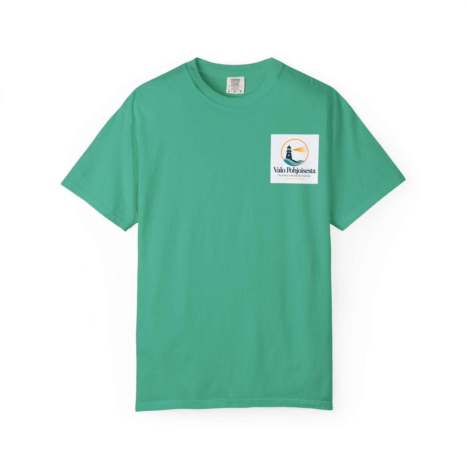 Lighthouse Coast Pocket T-paita — merihenkinen aaltoaiheinen T-paita - Image 9