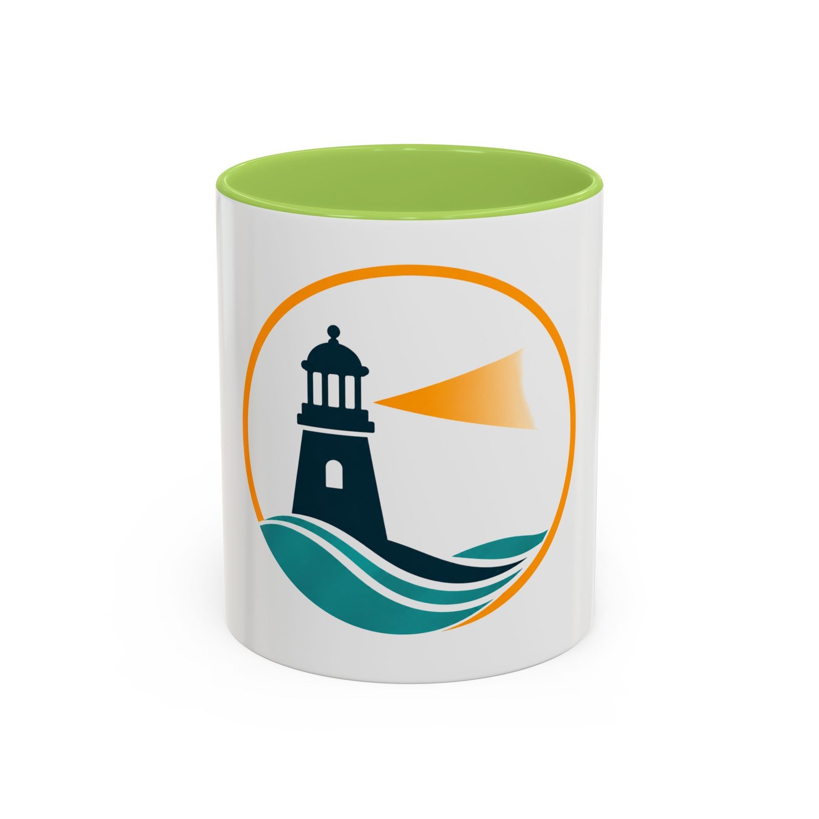 LLighthouse Coastal Accent -kahvimuki — merihenkinen aaltokuvio (11/15 oz) - Image 33