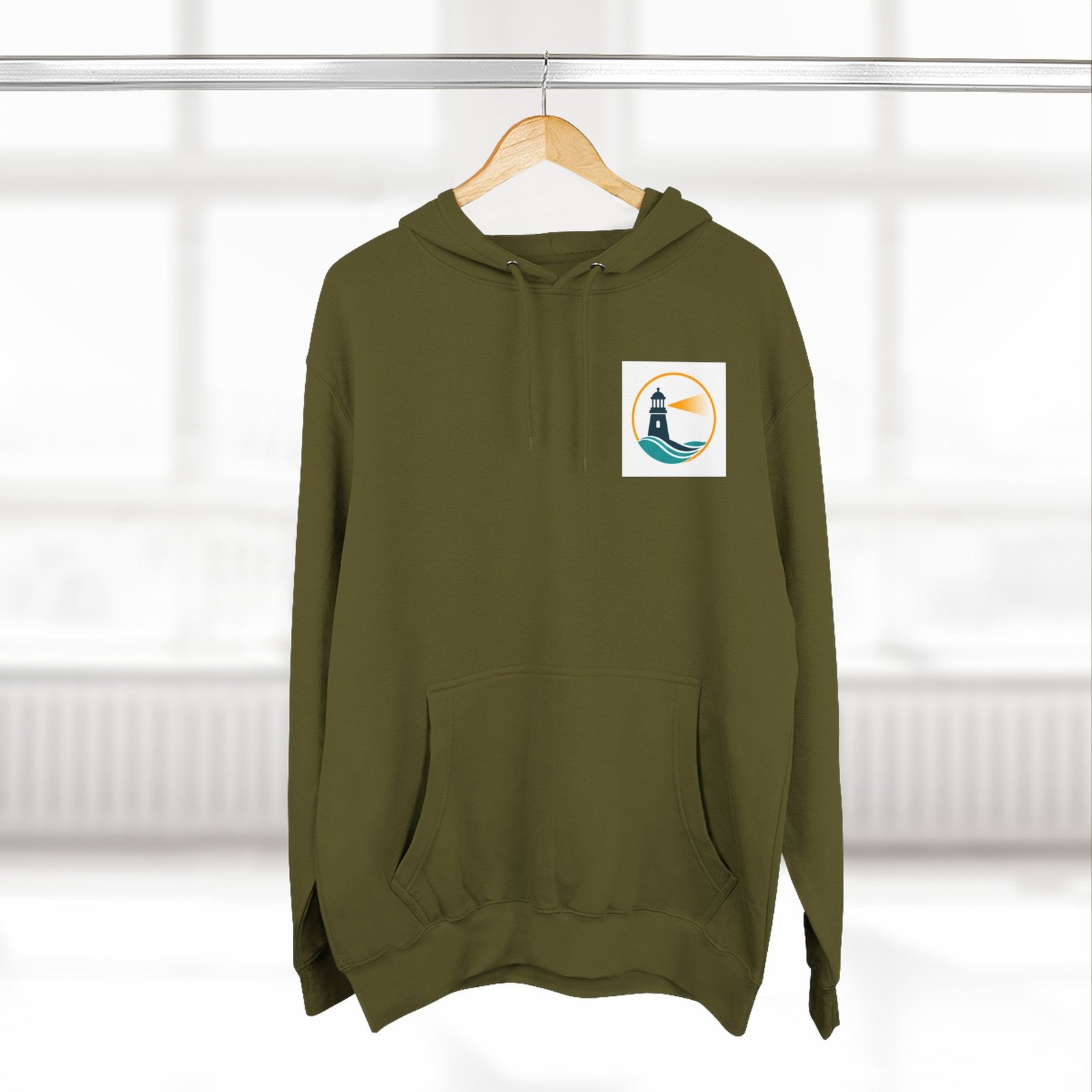 Lighthouse Wave -huppari — Minimalistinen rannikkoteemainen fleece - Image 12