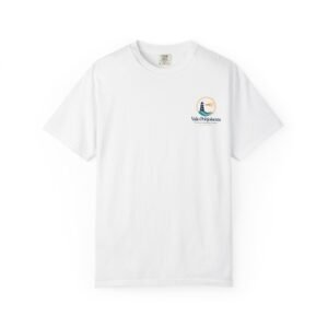Lighthouse Coast Pocket T-paita — merihenkinen aaltoaiheinen T-paita