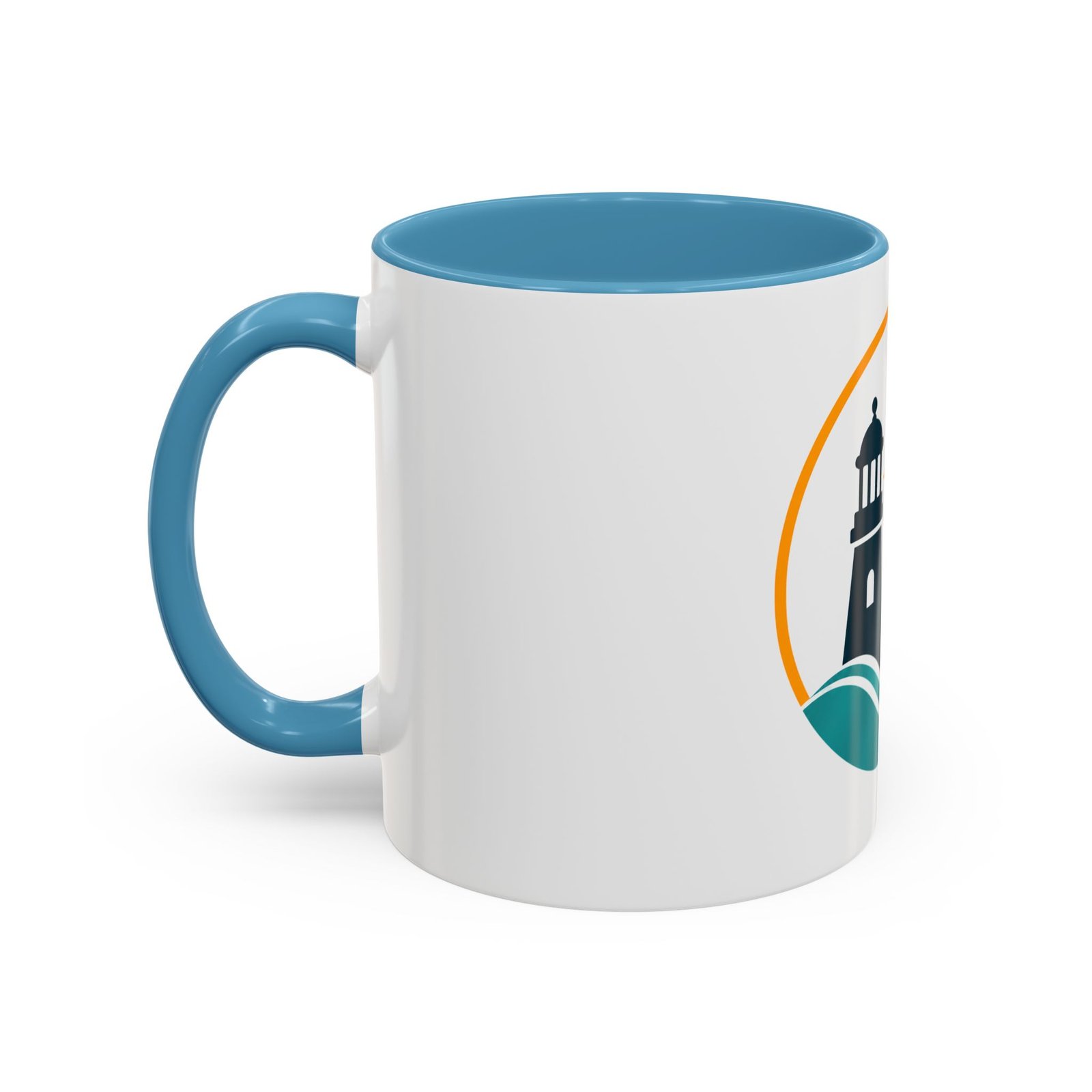 LLighthouse Coastal Accent -kahvimuki — merihenkinen aaltokuvio (11/15 oz) - Image 23