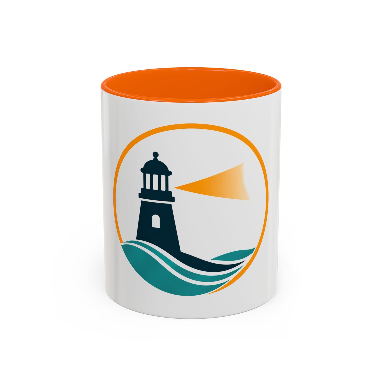 LLighthouse Coastal Accent -kahvimuki — merihenkinen aaltokuvio (11/15 oz) - Image 25