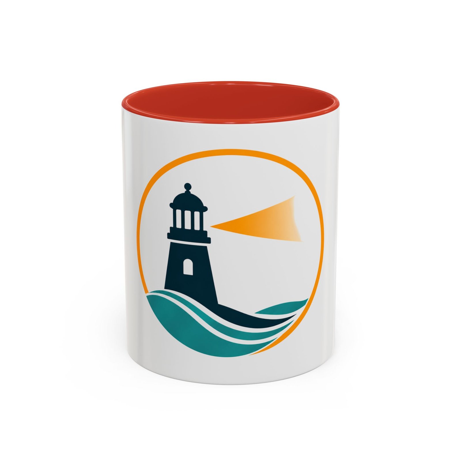 LLighthouse Coastal Accent -kahvimuki — merihenkinen aaltokuvio (11/15 oz) - Image 13