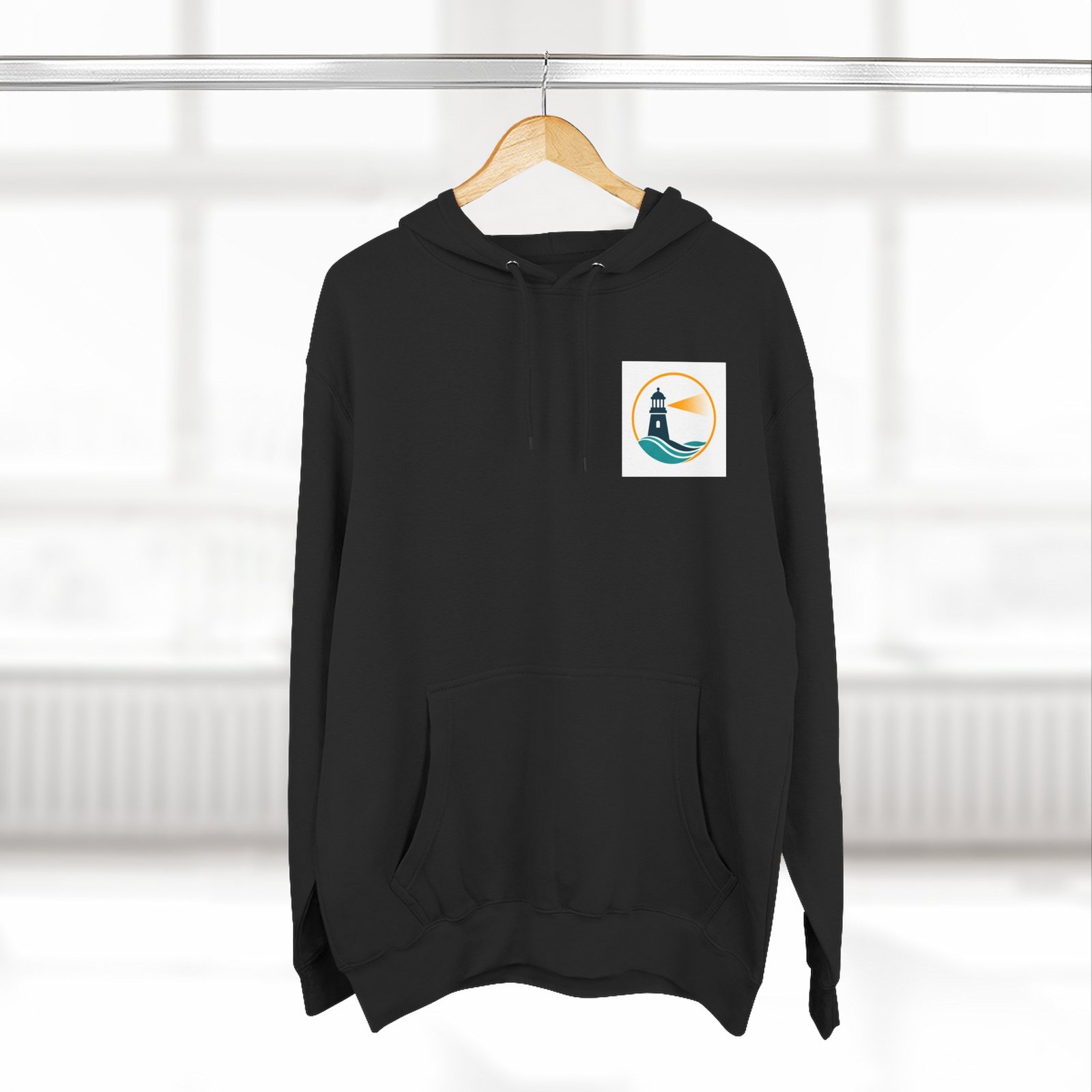 Lighthouse Wave -huppari — Minimalistinen rannikkoteemainen fleece - Image 8