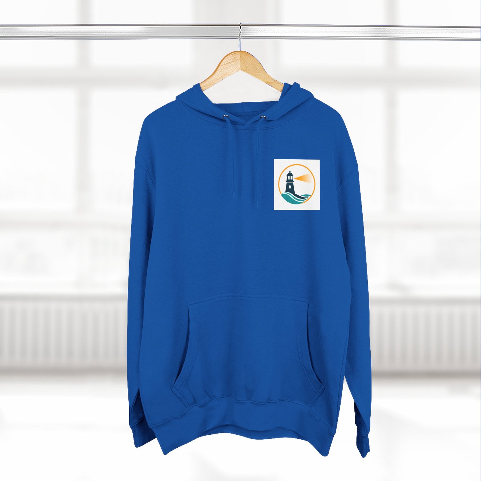 Lighthouse Wave -huppari — Minimalistinen rannikkoteemainen fleece - Image 16