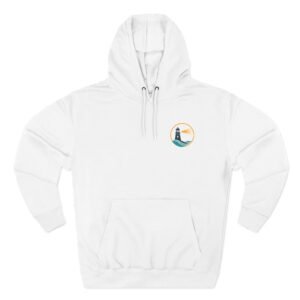 Lighthouse Wave -huppari — Minimalistinen rannikkoteemainen fleece