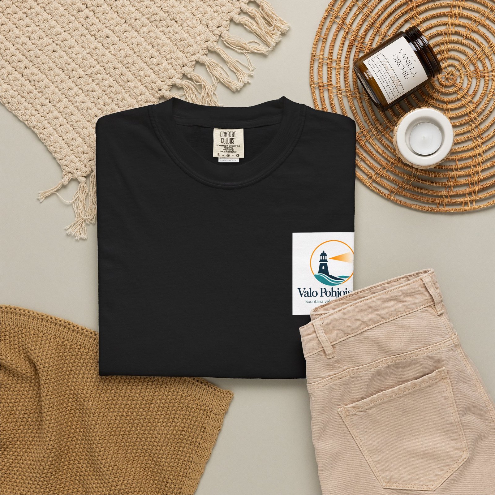 Lighthouse Coast Pocket T-paita — merihenkinen aaltoaiheinen T-paita - Image 16
