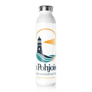 Lighthouse Logo Slim -vesipullo — Eristetty ruostumattomasta teräksestä valmistettu matkapullo