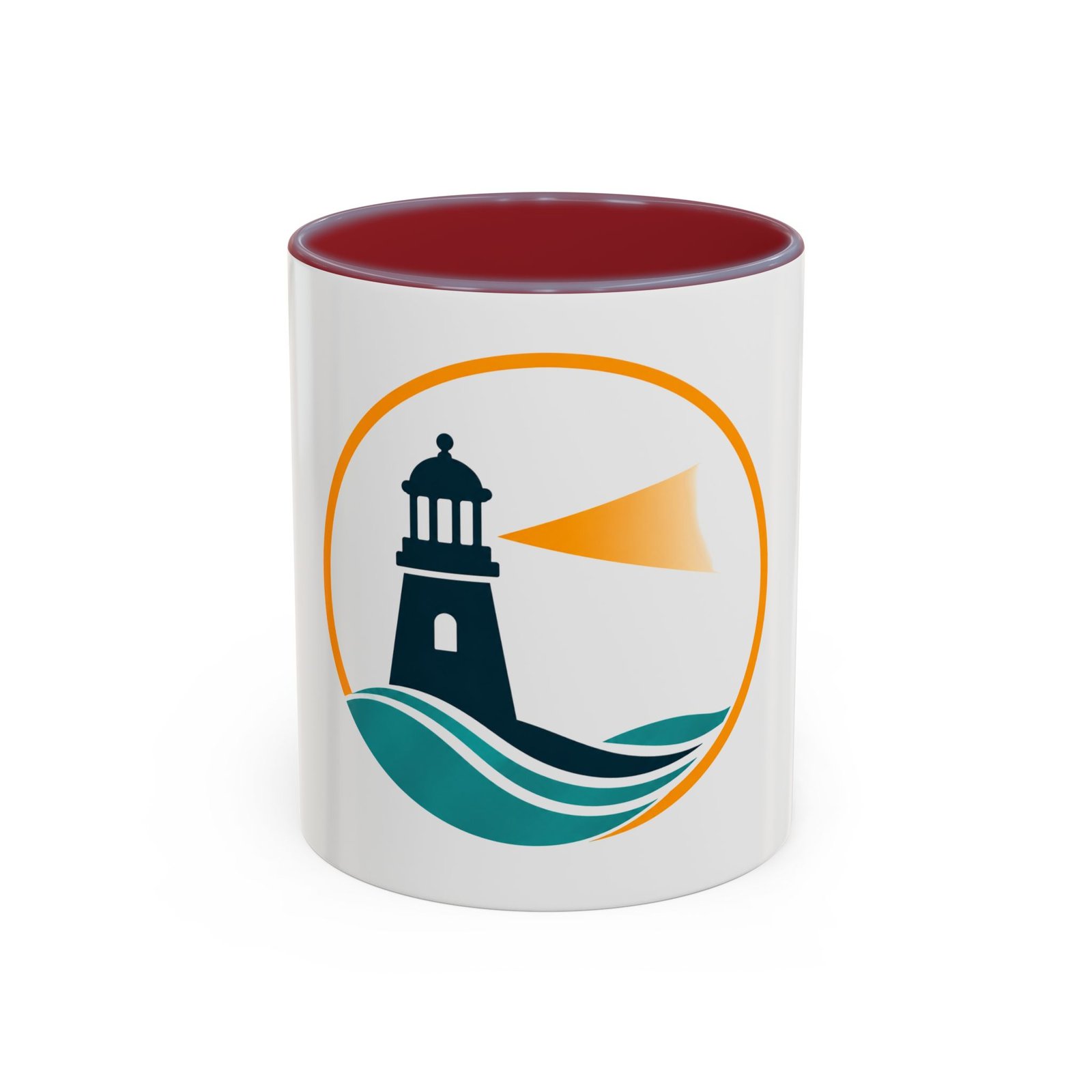 LLighthouse Coastal Accent -kahvimuki — merihenkinen aaltokuvio (11/15 oz) - Image 41
