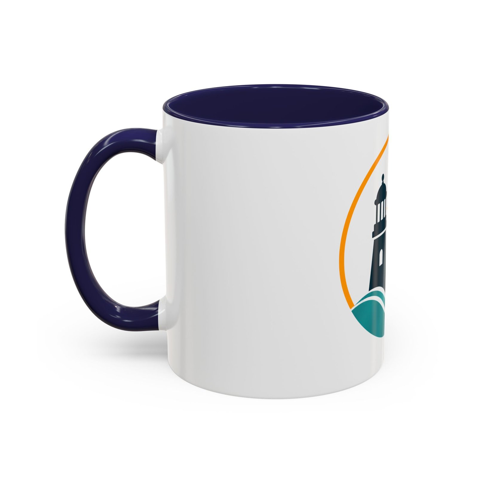 LLighthouse Coastal Accent -kahvimuki — merihenkinen aaltokuvio (11/15 oz) - Image 7