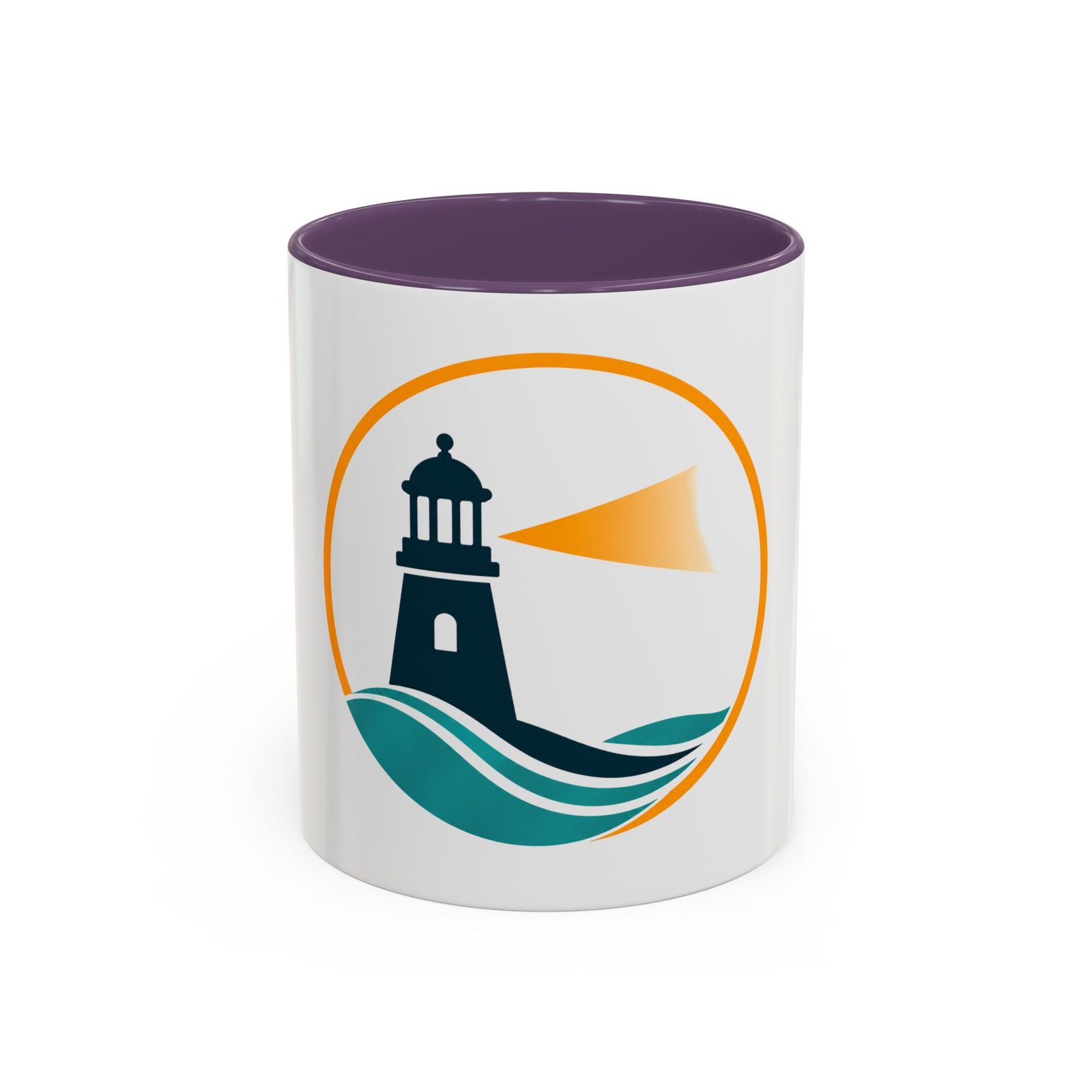 LLighthouse Coastal Accent -kahvimuki — merihenkinen aaltokuvio (11/15 oz) - Image 37