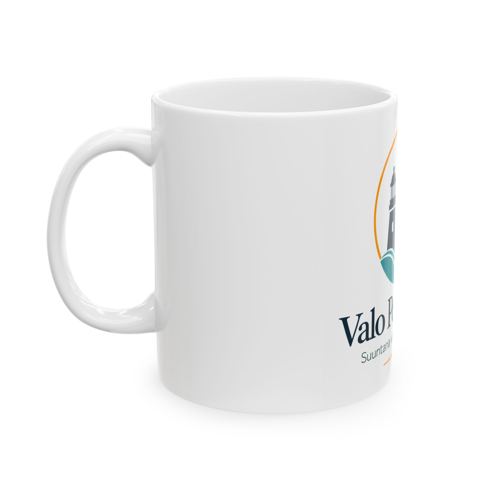 Lighthouse-logolla varustettu keraaminen muki — "Valo Pohjoisesta" (11oz & 15oz) - Image 3